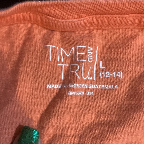 Time and tru woman’s peach tank top large 12-14 - Picture 2 of 4